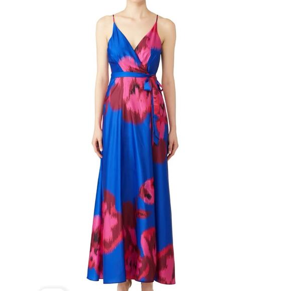 Anthropologie Hutch Floral Leah Wrap Vibrant Sleeveless Maxi Dress XXSP NWT - Picture 6 of 9